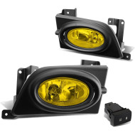 DNA MOTORING FL-HC064-AM Front Bumper Fog Light Driver & Passenger Side Enhance visibility [Compatible with 06-08 Honda Civic 4-Dr Sedan]