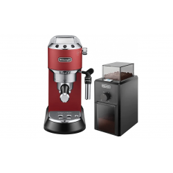 DeLonghi EC685R Bundle Beans Espresso Machine,Red - EC685.R + DeLonghi Coffee Grinder