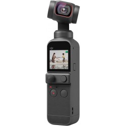 DJI Pocket 2 - Handheld 3-Axis Gimbal Stabilizer with 4K Camera, 1/1.7” CMOS, 64MP Photo, Pocket-Sized, YouTube TikTok Video Vlog, Android and iPhone, Black, UAE Version