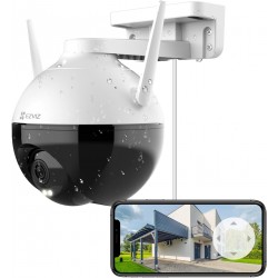 EZVIZ C8C Security Camera, Outdoor PT Surveillance Camera 1080p WiFi Camera with 360° Visual Coverage, Color Night Vision, IP65 Waterproof, Motion Detection, Audio Pick Up, Support 256GB SD Card
