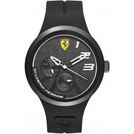 Ferrari Men's Black Dial Color Leather Strap Watch - 830472