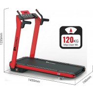 Powermax Fitness Td-A3 2.5 Hp (5 Hp Peak) Plug And Run (100% Preinstalled) Motorized Treadmill With Android & Ios App, Red, Medium